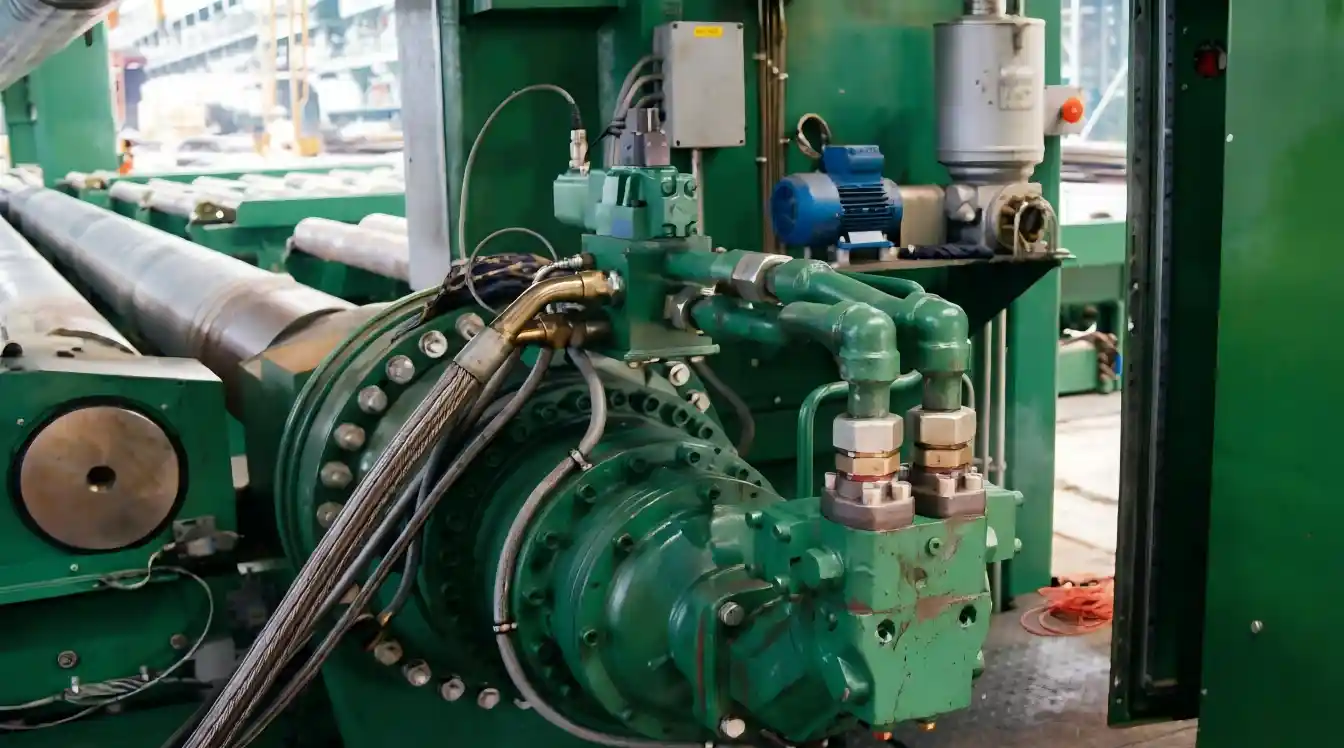 Details zum dreiwalzigen Walzenmaschine für die Marine, Detail 2
