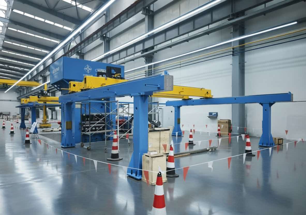 Baggerausleger, Kranarm, Platten-Nivellierung